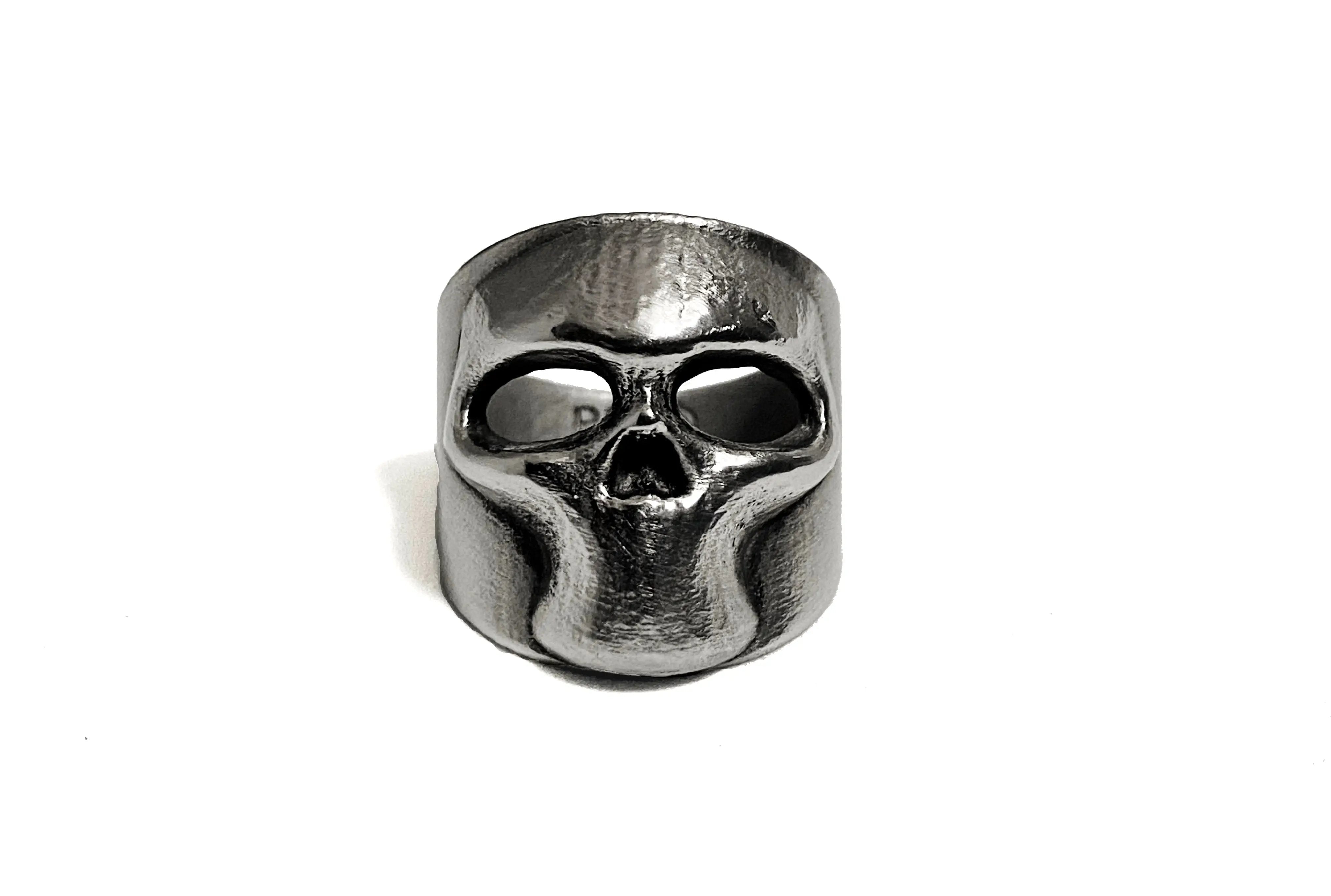 SilentSkull anello in acciaio inox 316L, stampato diretto 3D